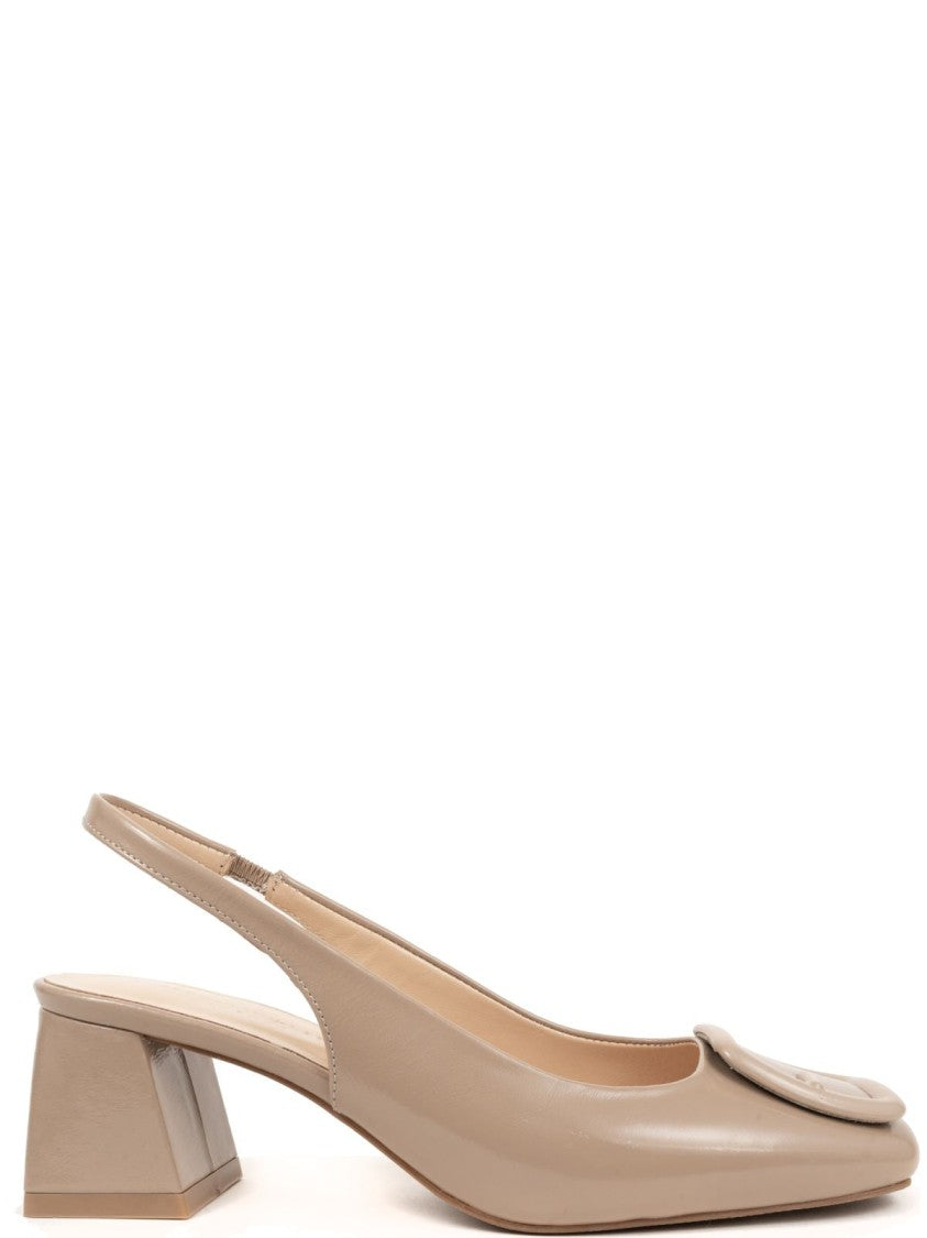 Sergio Moretti Part-Open Classic Mid Heel Pumps
