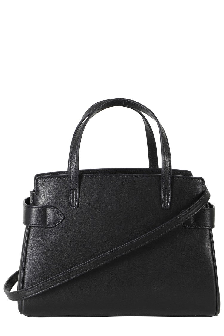 Hidesins Black Lullaby S Double Compartment Leather Handbag