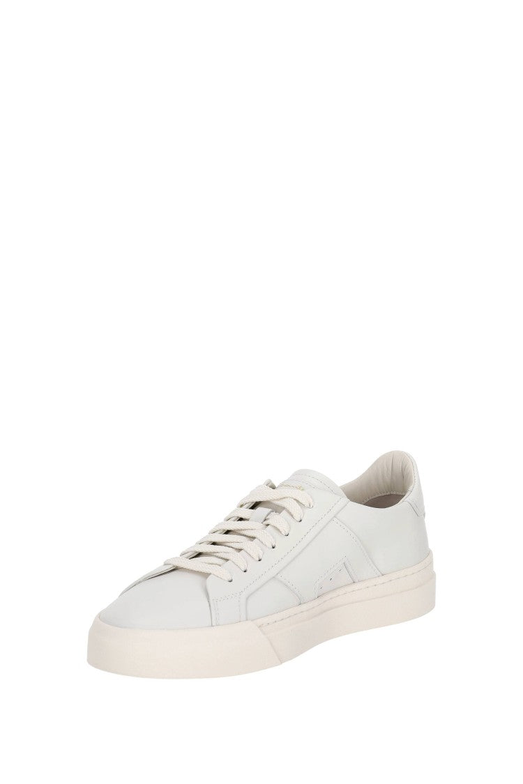 Santoni Double Buckle Leather Sneakers