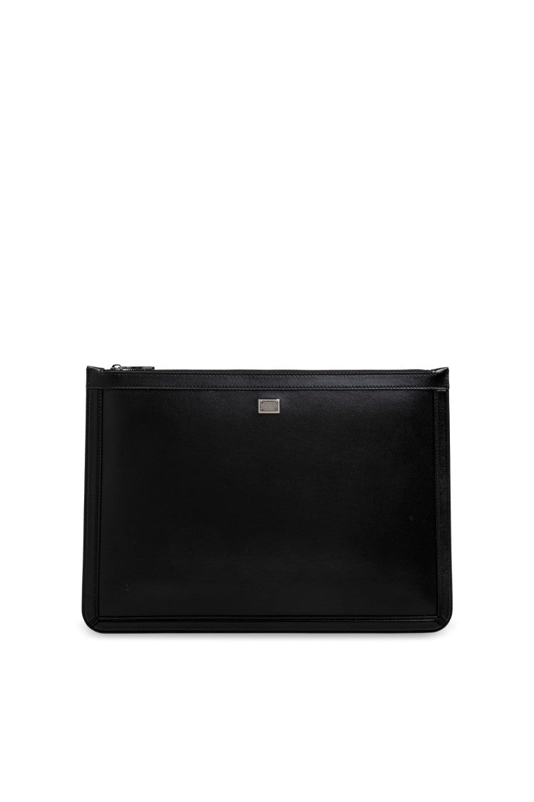 Dolce & Gabbana Rectangular Black Calf Leather Clutch