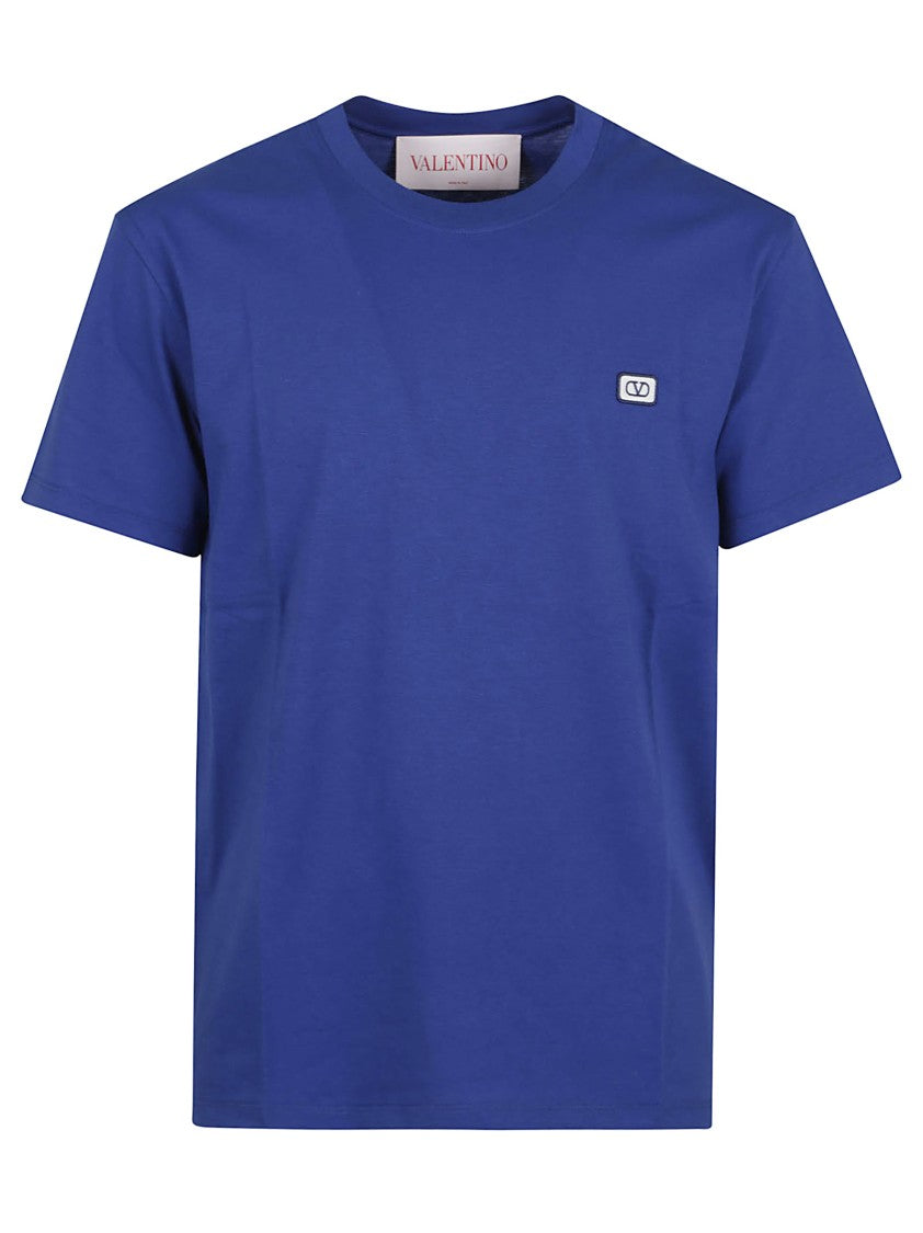Valentino Cobalt Blue Cotton Jersey T-Shirt