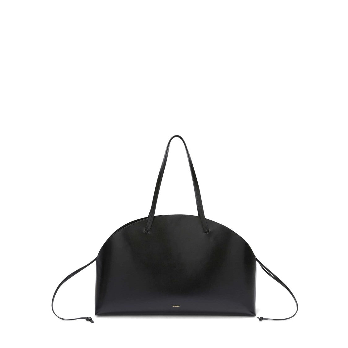 Jil Sander Curved Silhouette Large Shoulder Bag In Calf Leather