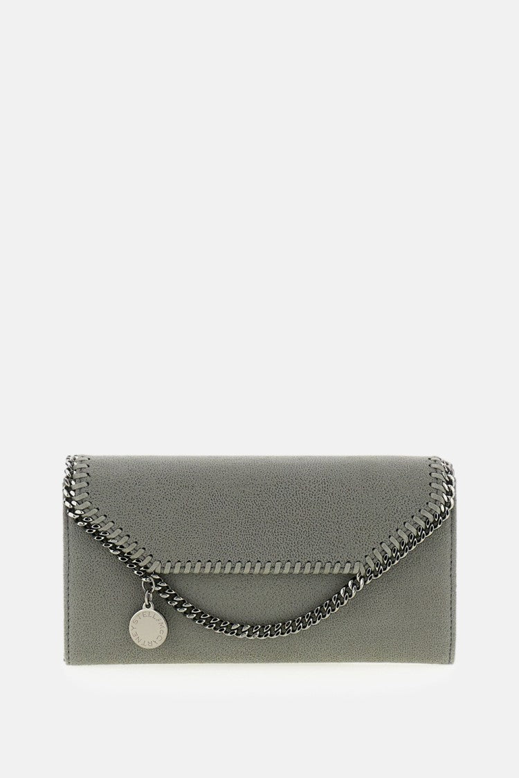 Stella Mccartney Envelope-Style Wallet With Diamond-Cut Chain Trim