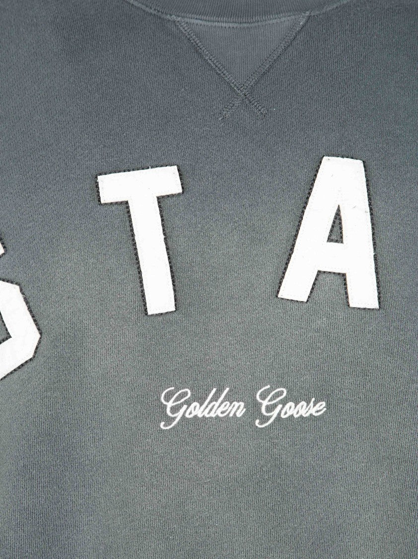 Golden Goose Grey Relaxed-Fit Block-Letter Sweatshirt