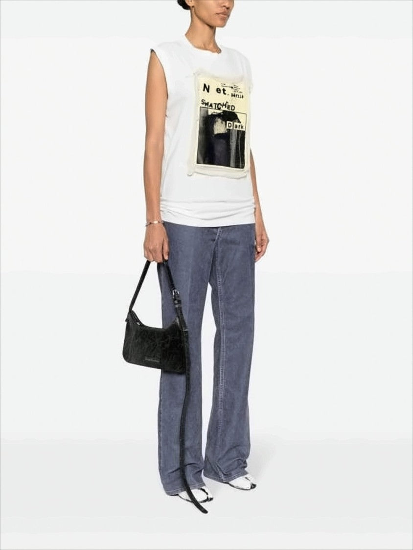 Acne Studios Textured Calf Leather Shoulder Bag With Adjustable Strap