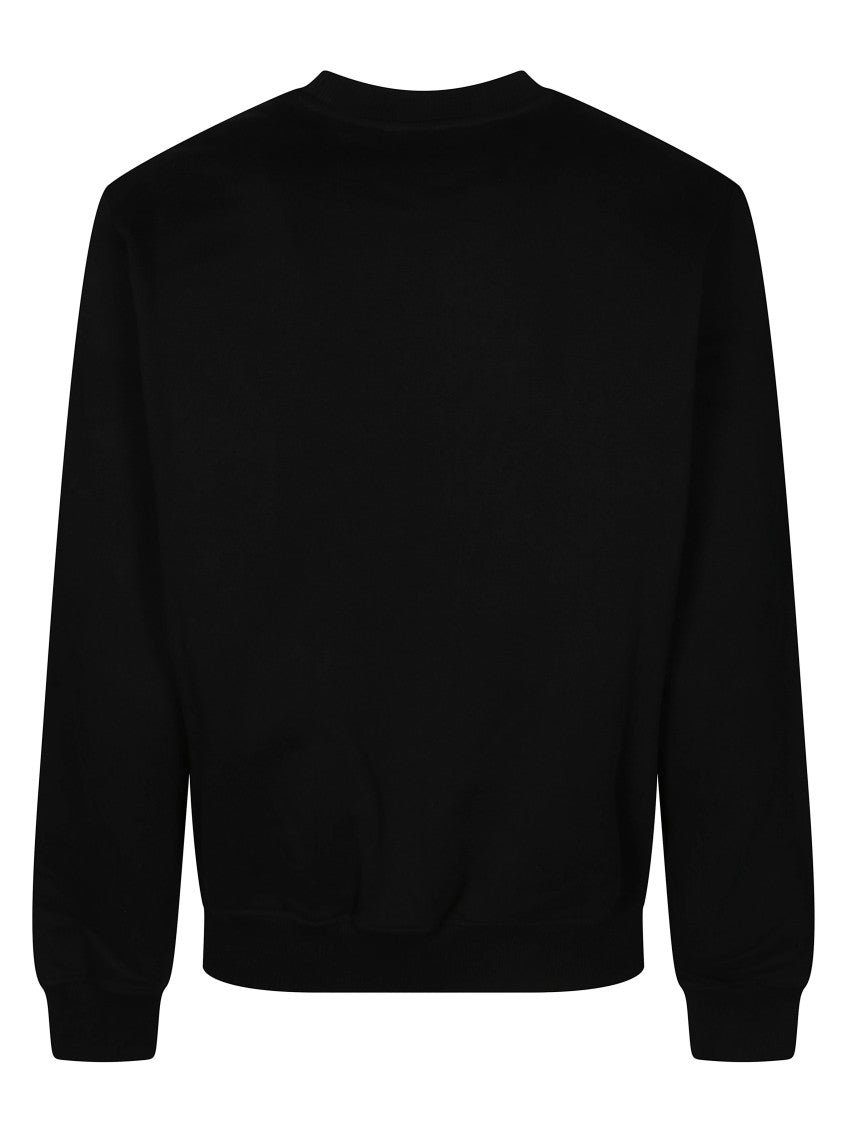 Casablanca Graphic Print Black Sweatshirt With Ribbed Details