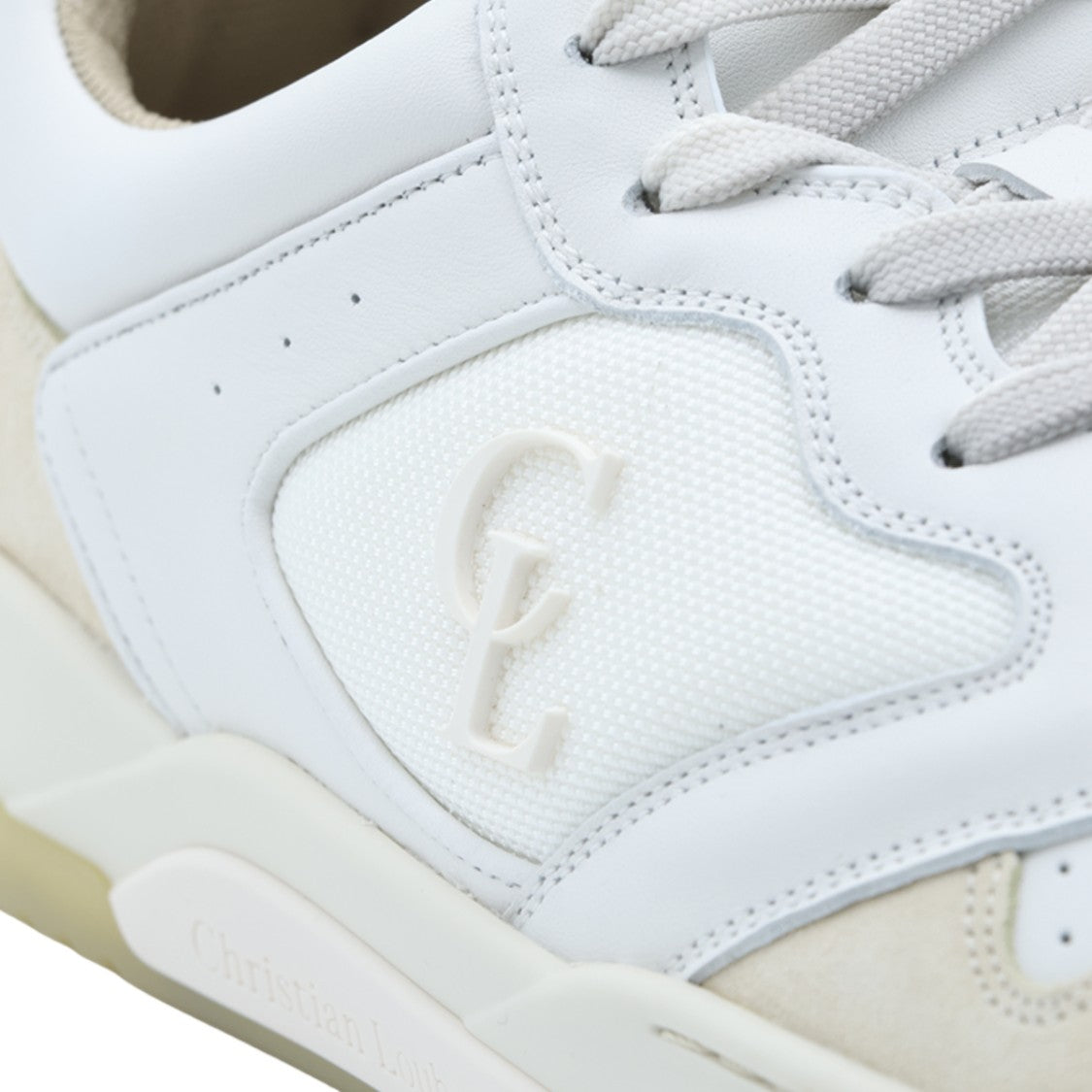 Christian Louboutin Smooth Perforated Panel Low-Top Sneakers