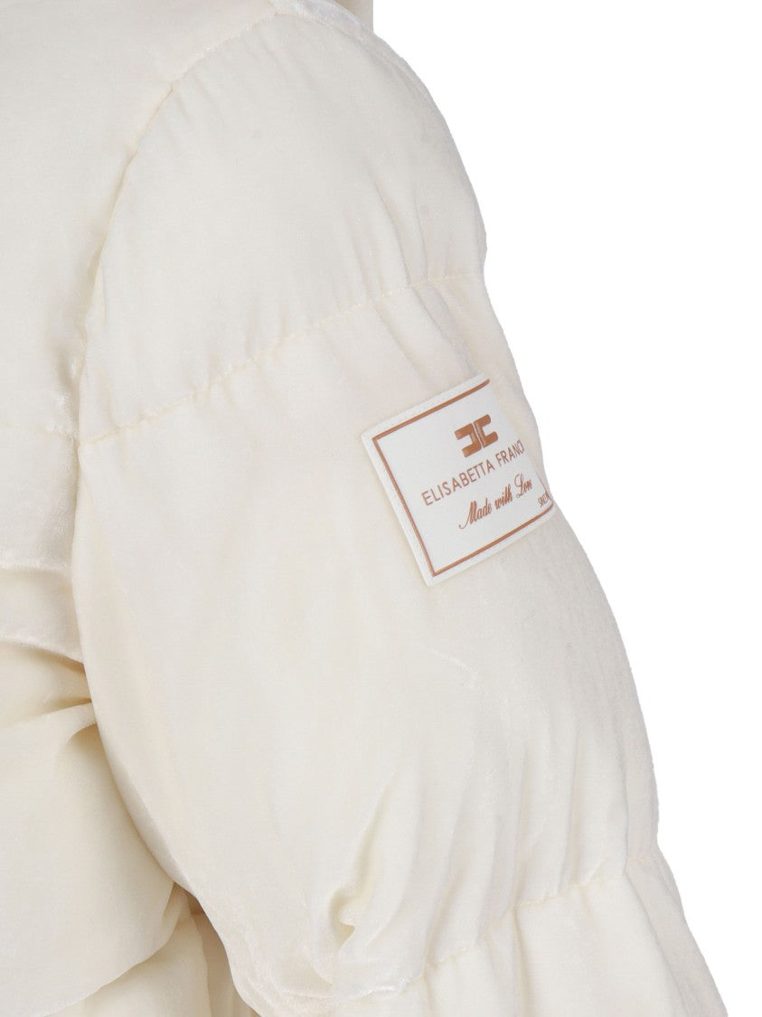 Elisabetta Franchi Quilted Short Padded Jacket