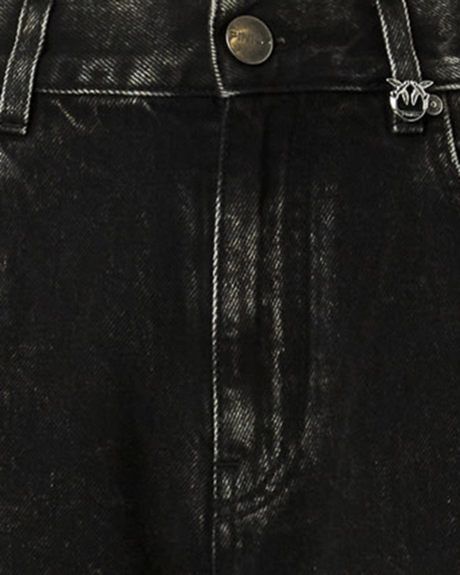 Pinko Wide-Leg Denim Jeans With Fixed Cuff