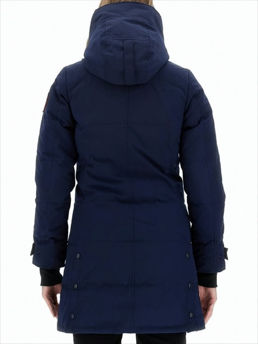 Canada Goose Long Silhouette Padded Coat With High Collar And Hood