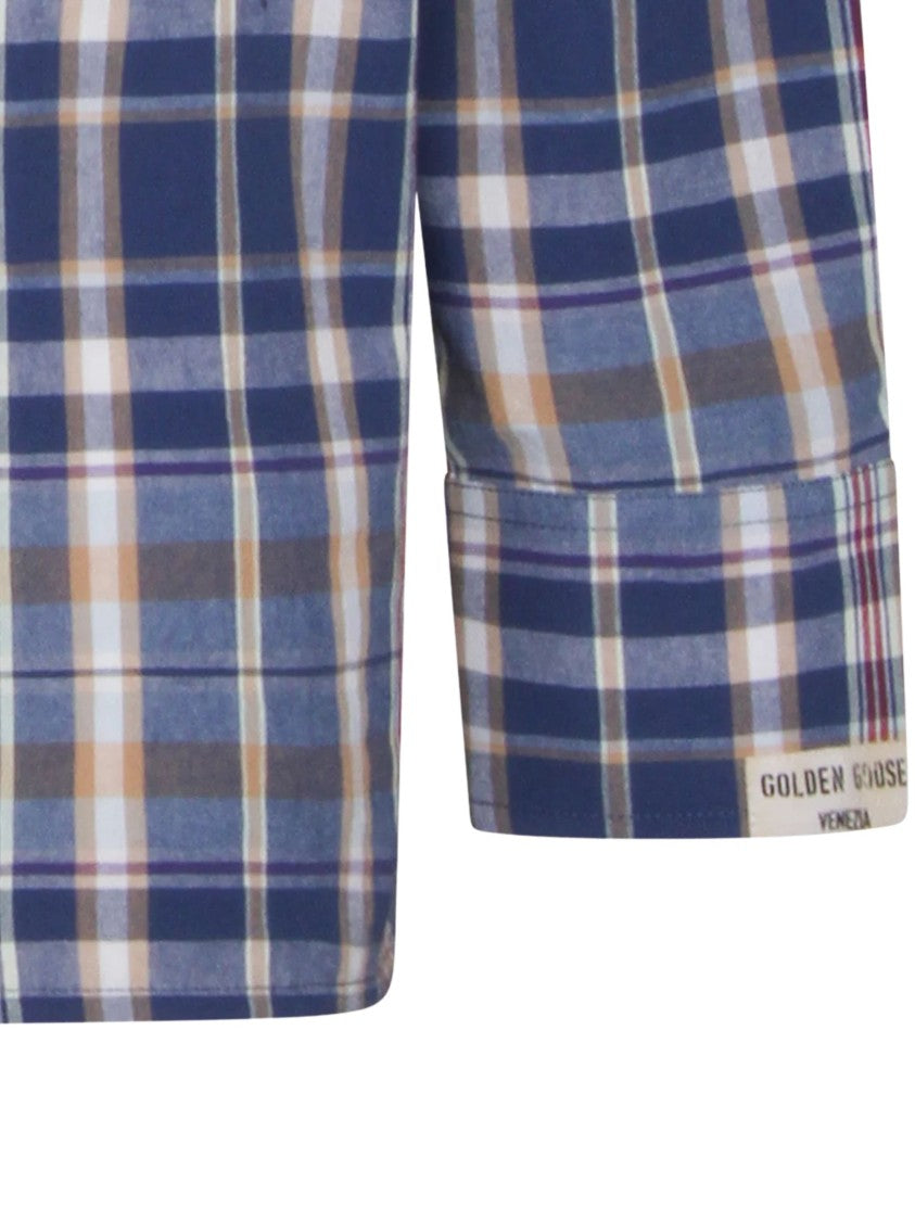 Golden Goose Multicolor Plaid Cotton Casual Shirt