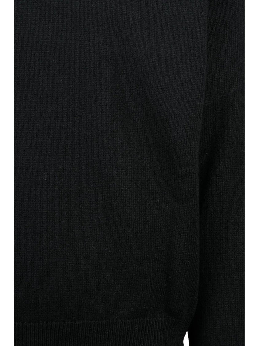 Palm Angels Crew Neck Sweater With Gothic Lettering And Minimalist Appeal