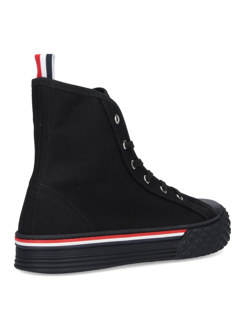 Thom Browne "Tricolore" High-Top Sneakers – Black