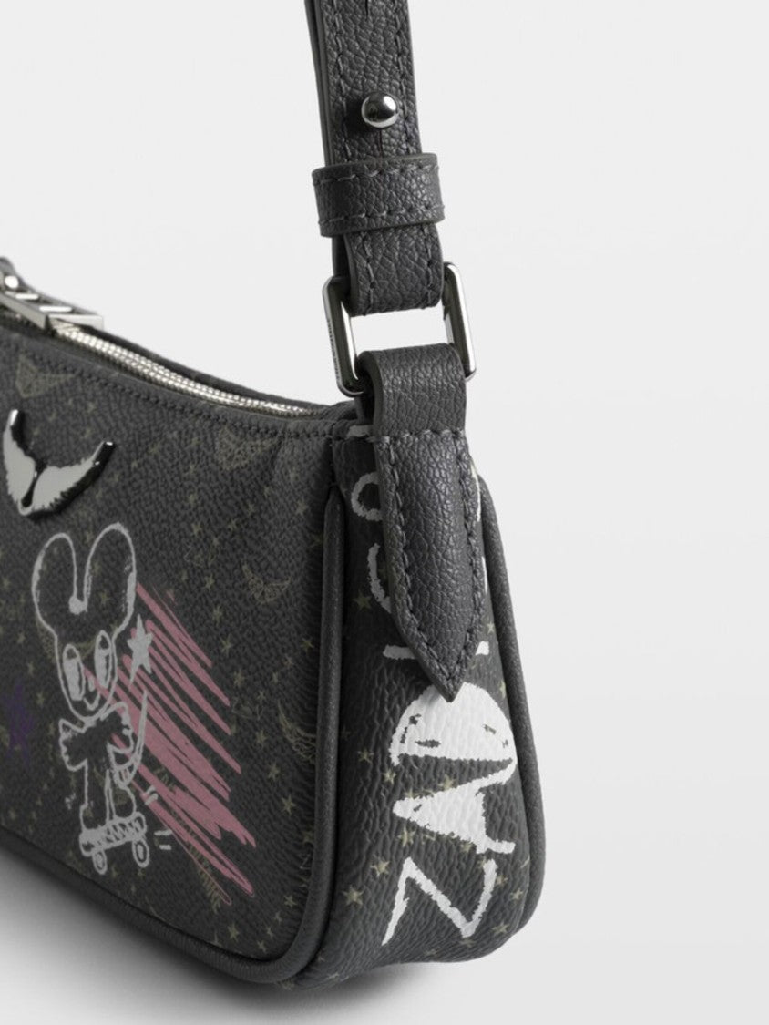 Zadig & Voltaire Small Rectangular Shoulder Bag With Playful Illustrations