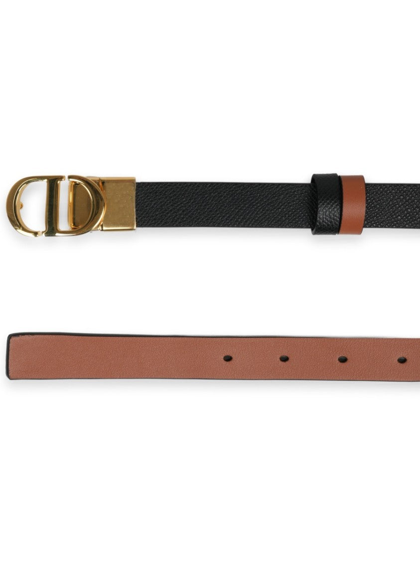 Dior 30 Montaigne Reversible Slim Leather Belt