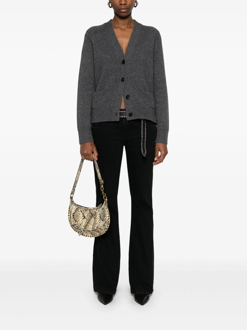 Isabel Marant Grey Brat V-Neck Knitted Cardigan