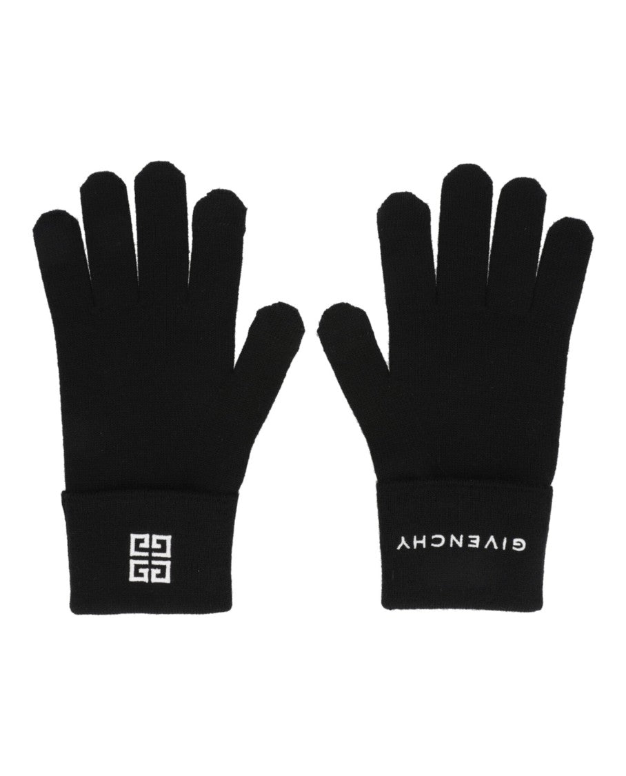 Givenchy Embroidered Logo Gloves