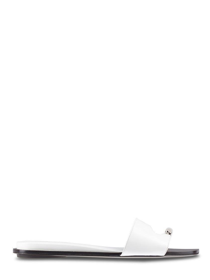 Tory Burch Pierced Leather Slide Shoes With Minimalist Silhouette