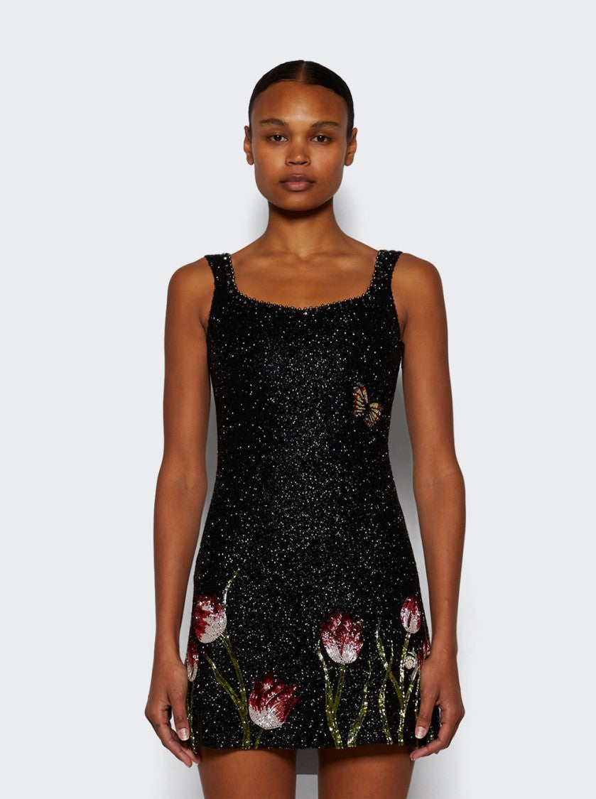 Clio Peppiatt Tulip Dress Black