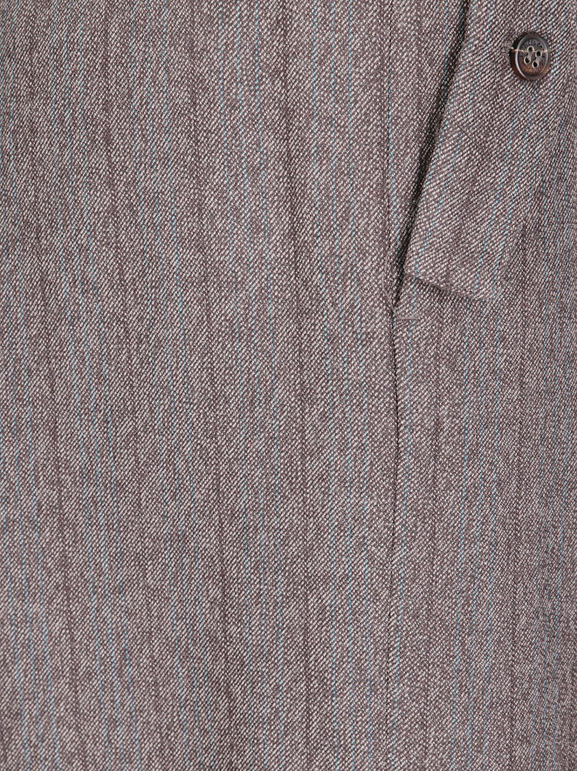 Golden Goose Naomi Pinstripe Wide-Leg Pants With High Waist Design