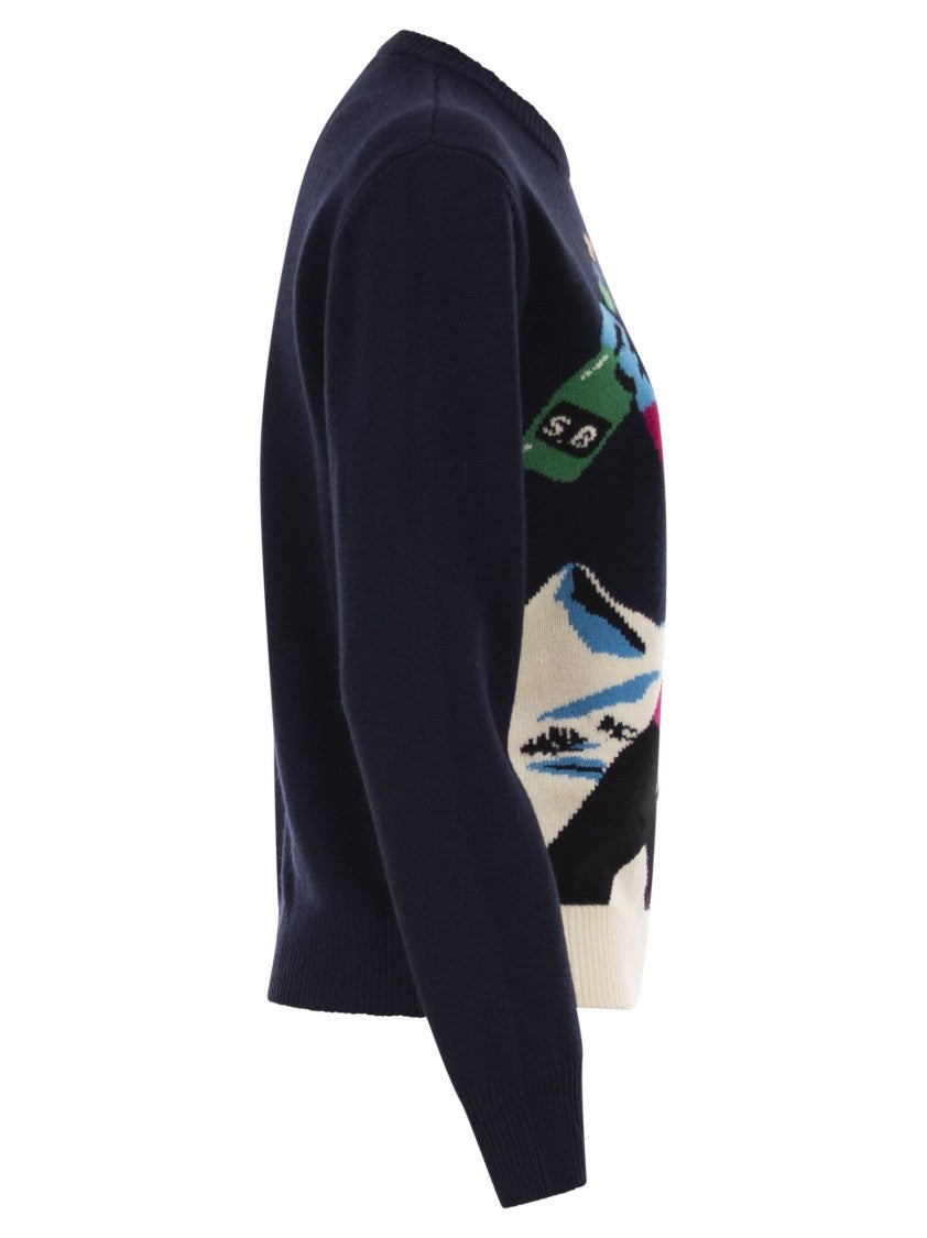 Mc2 Saint Barth New Queen - Wool-Blend Jumper With Embroidery
