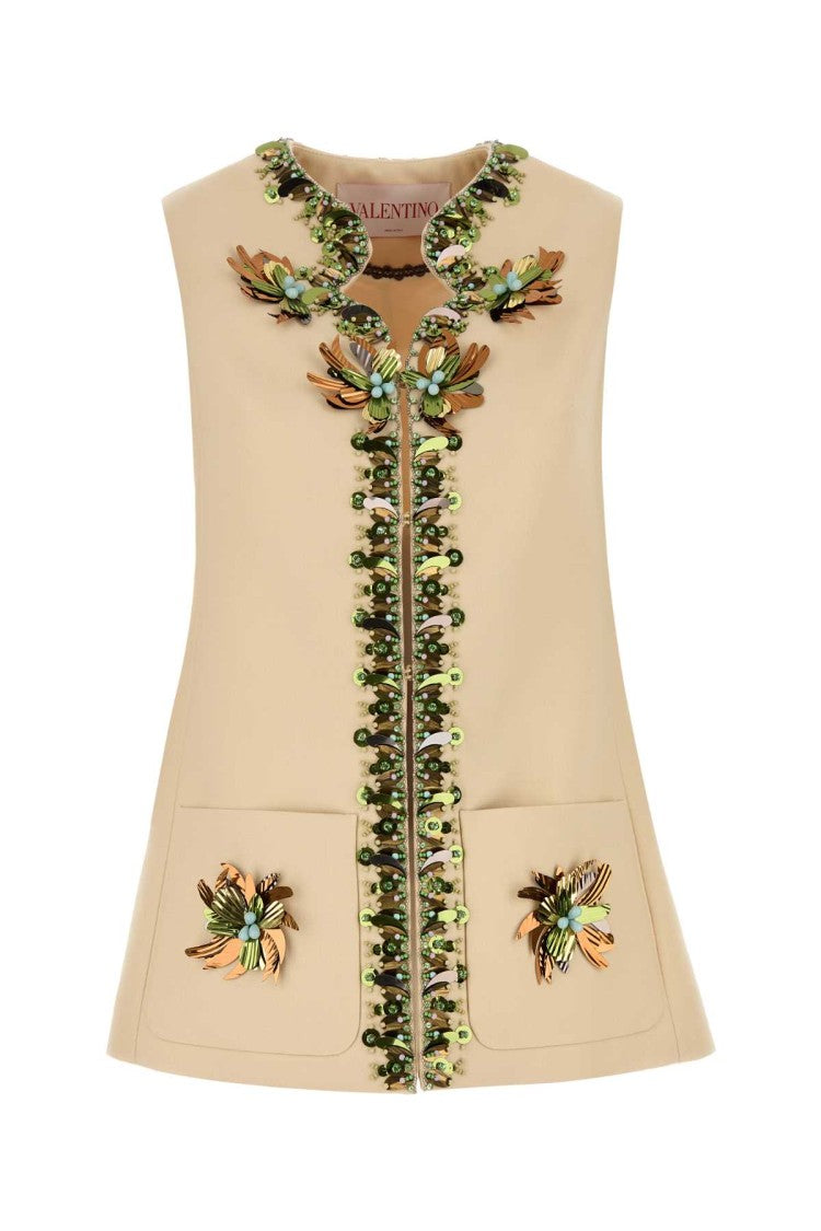 Valentino Garavani Cream Wool Blend Vest