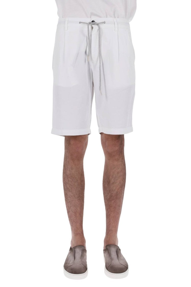 Eleventy Jogger Cotton-Linen Denim Shorts