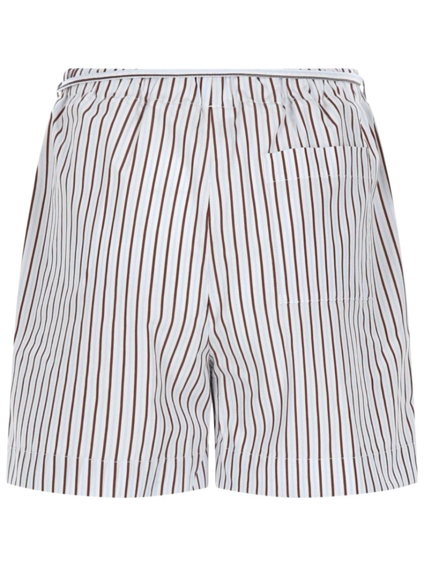 Loulou De Saison Lory Relaxed Fit Striped Shorts