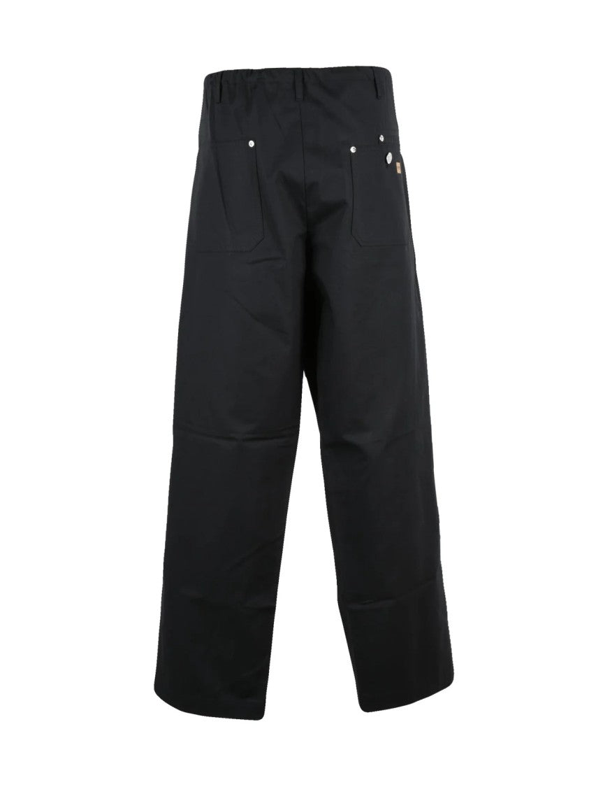 Mo5ch1no Jeans Baggy Tapered Leg Pants With Adjustable Drawstring