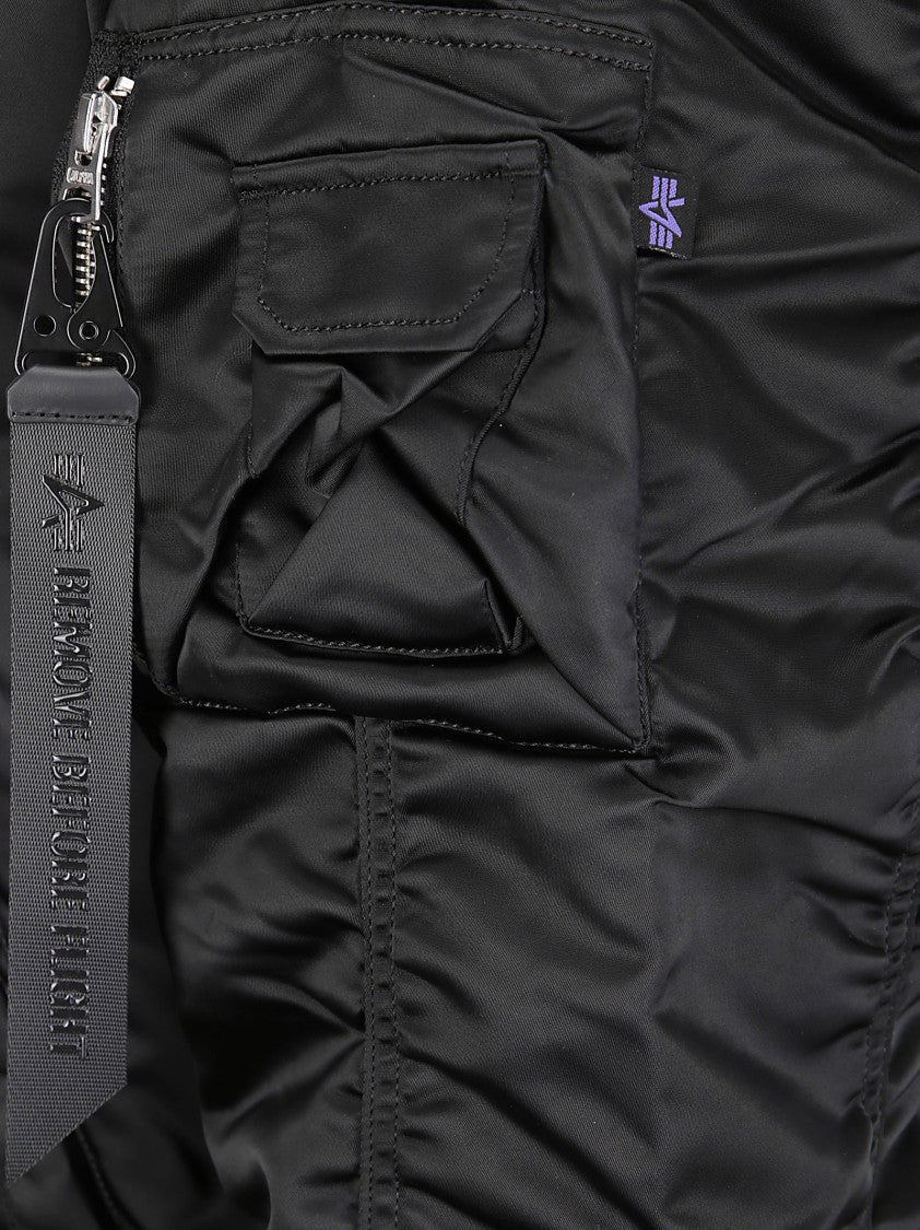 Alpha Industries Drawstring Hooded N-2B Bomber Jacket With Magnetic Closure