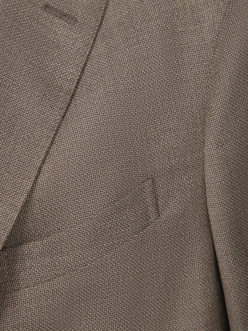 Boglioli Tailored Beige Blazer With Classic Notch Lapel And Subtle Texture