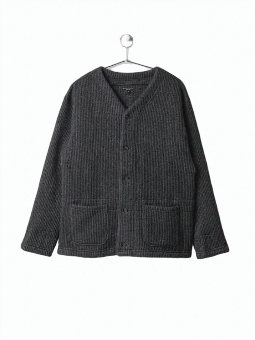 Engineered Garments Ribbed Knit Cardigan With V-Neckline
