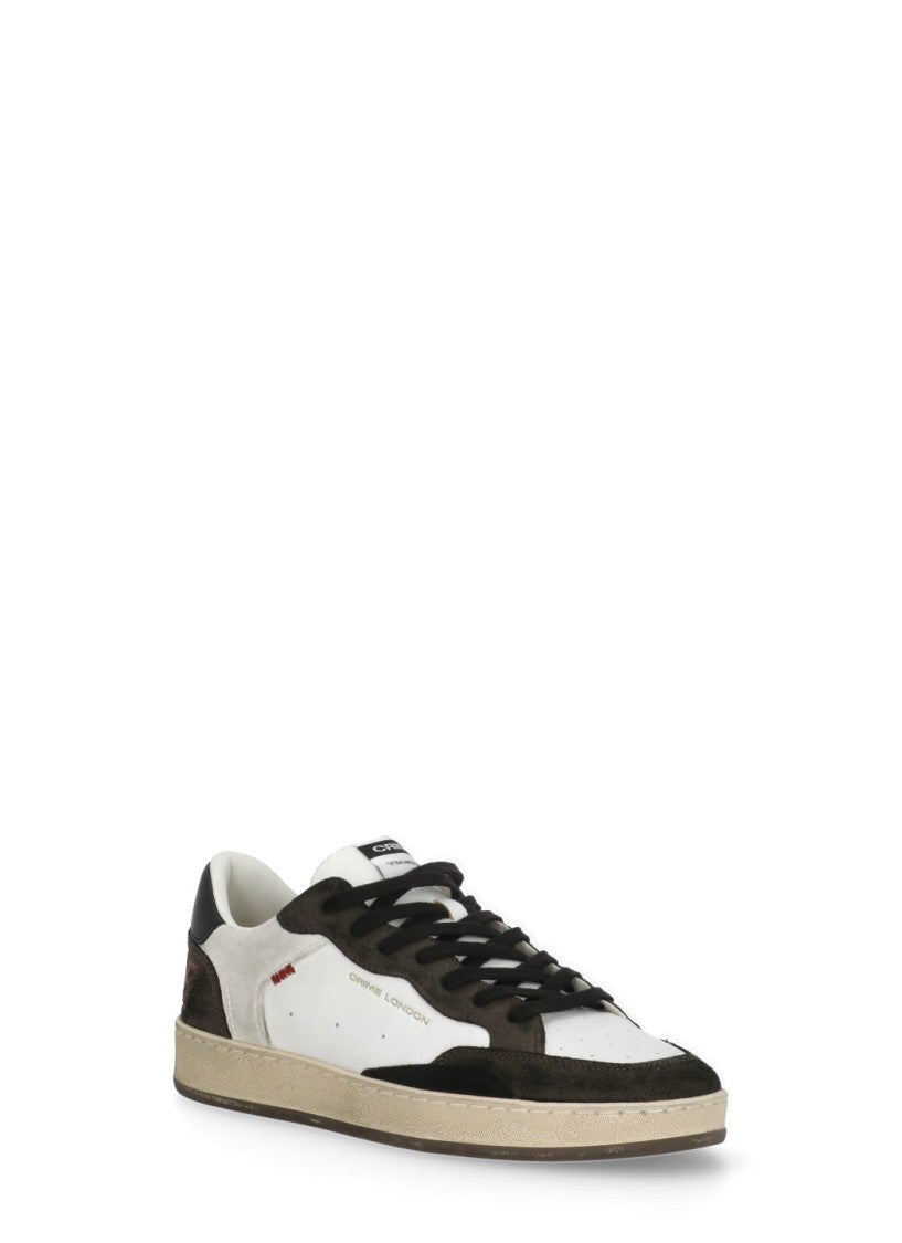 Crime London White Chelsea Used Effect Sneakers