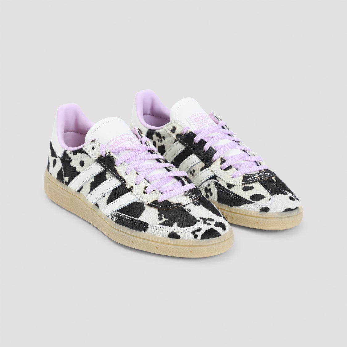 Adidas Low-Top Leather Sneakers With Cow Print