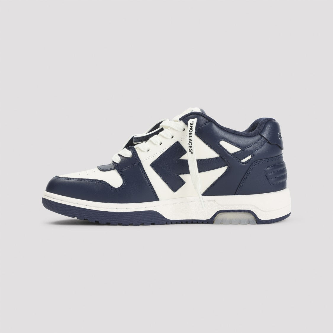 Off-White Low-Top Leather Sneakers With Bold Arrow Motif