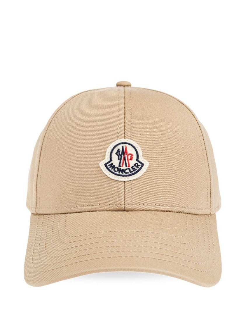 Moncler Black Baseball Embroidered Patch Hat