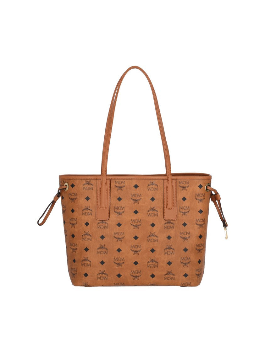 Mcm "Liz" Small Reversible Tote Bag, In Brown "Visetos"