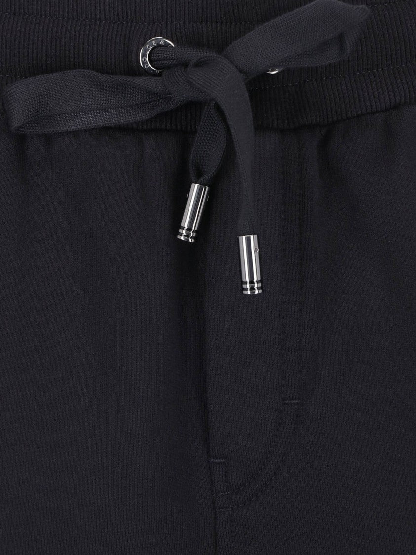 Dolce & Gabbana Black Straight-Leg Cotton Sweatpants