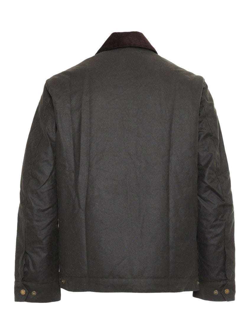 Barbour Classic Waxed Cotton Jacket With Corduroy Collar