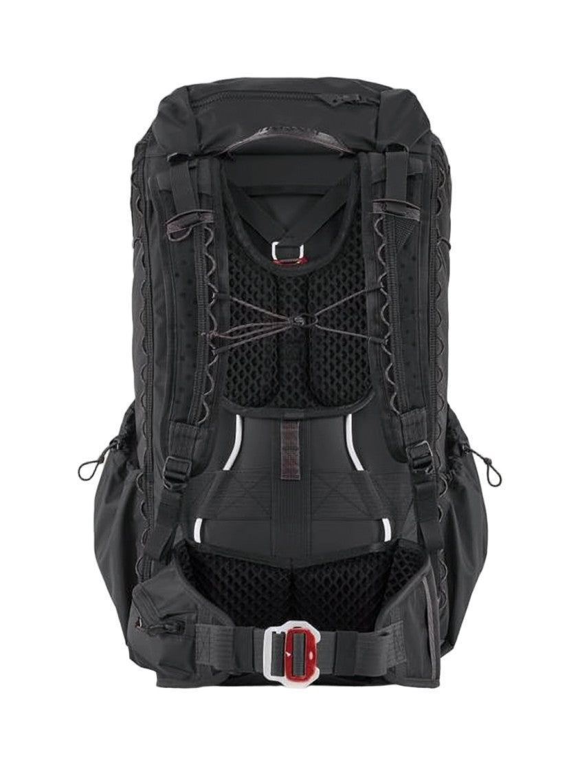 Klattermusen Spacious Black Backpack With Top Flap Closure