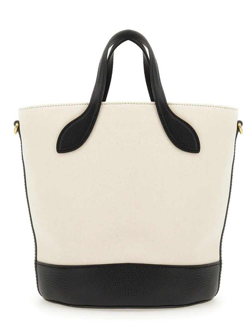 Bally Structured Bucket Bag With Dual Handles And Adjustable Strap