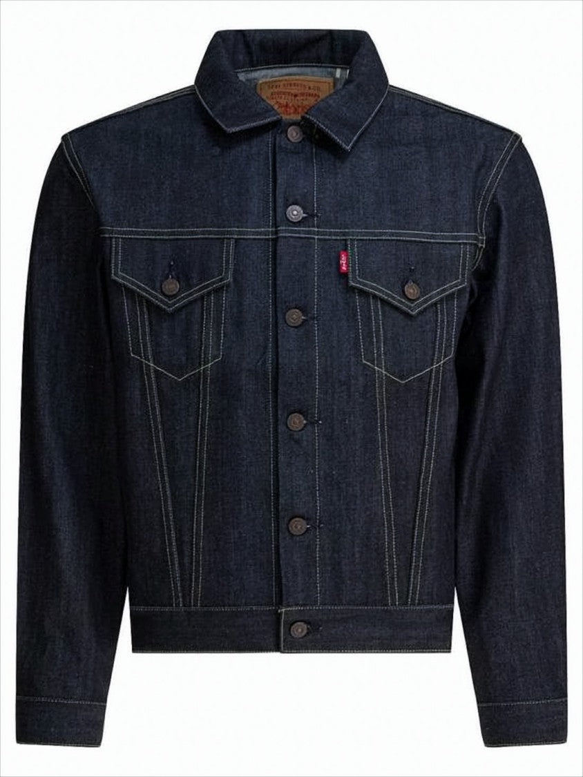 Levi's Structured Indigo Denim Jacket With Button-Up Front