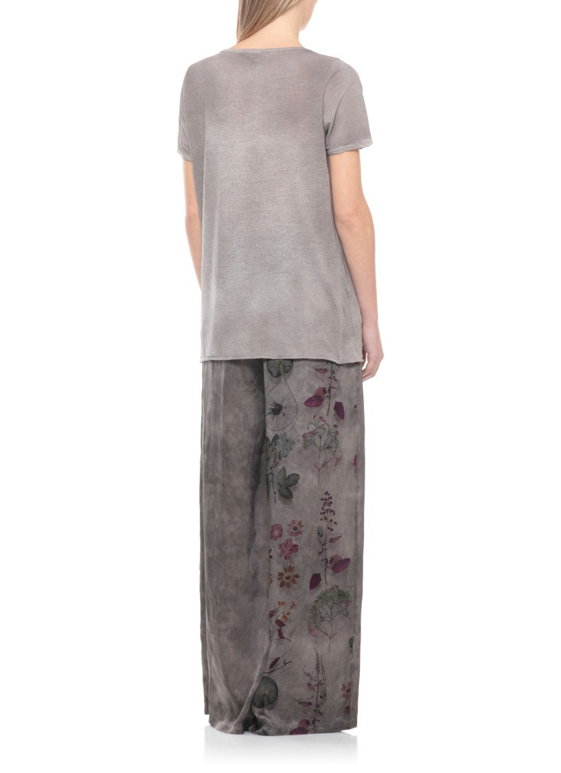 Avant Toi Grey Cotton Crewneck T-Shirt