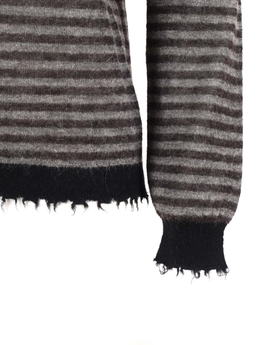 Kangra Cashmere Horizontal Stripe Knit Top