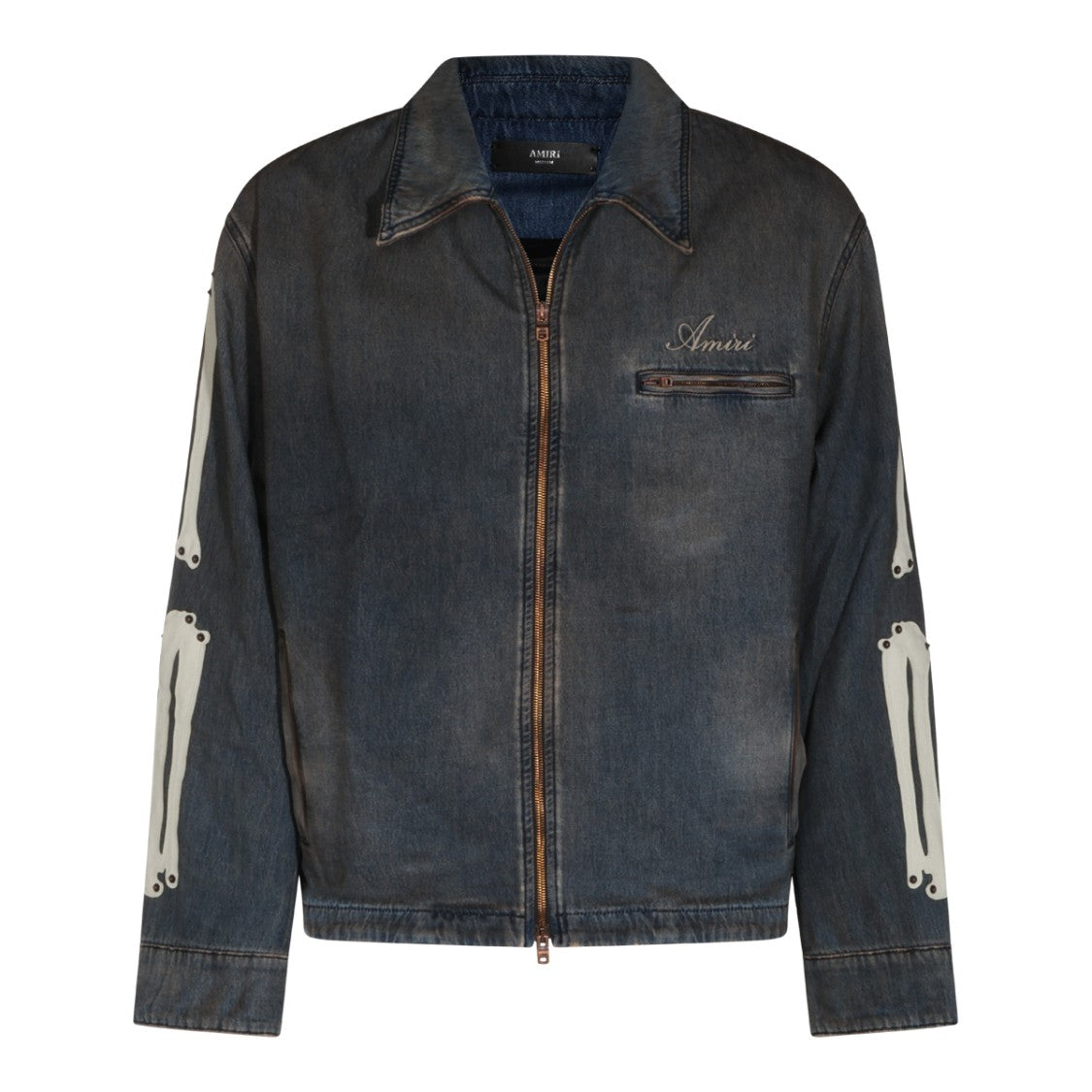 Amiri Dark Dust Lea Bones Cotton Casual Jacket