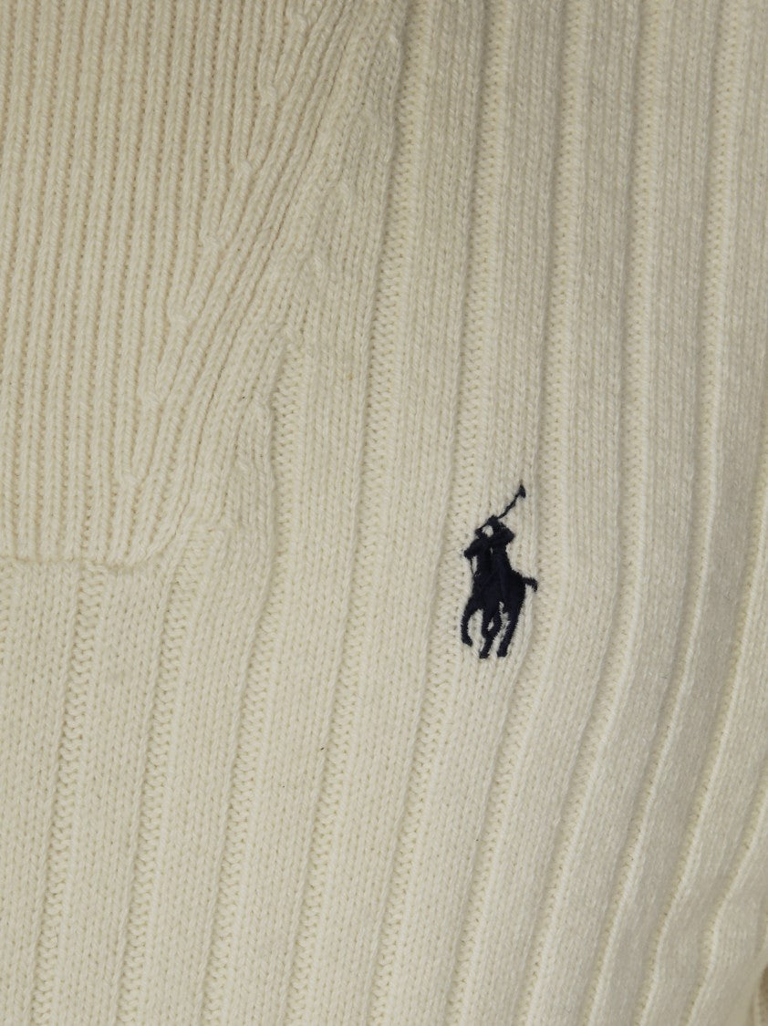 Polo Ralph Lauren Ribbed Knit Pullover With High Collar