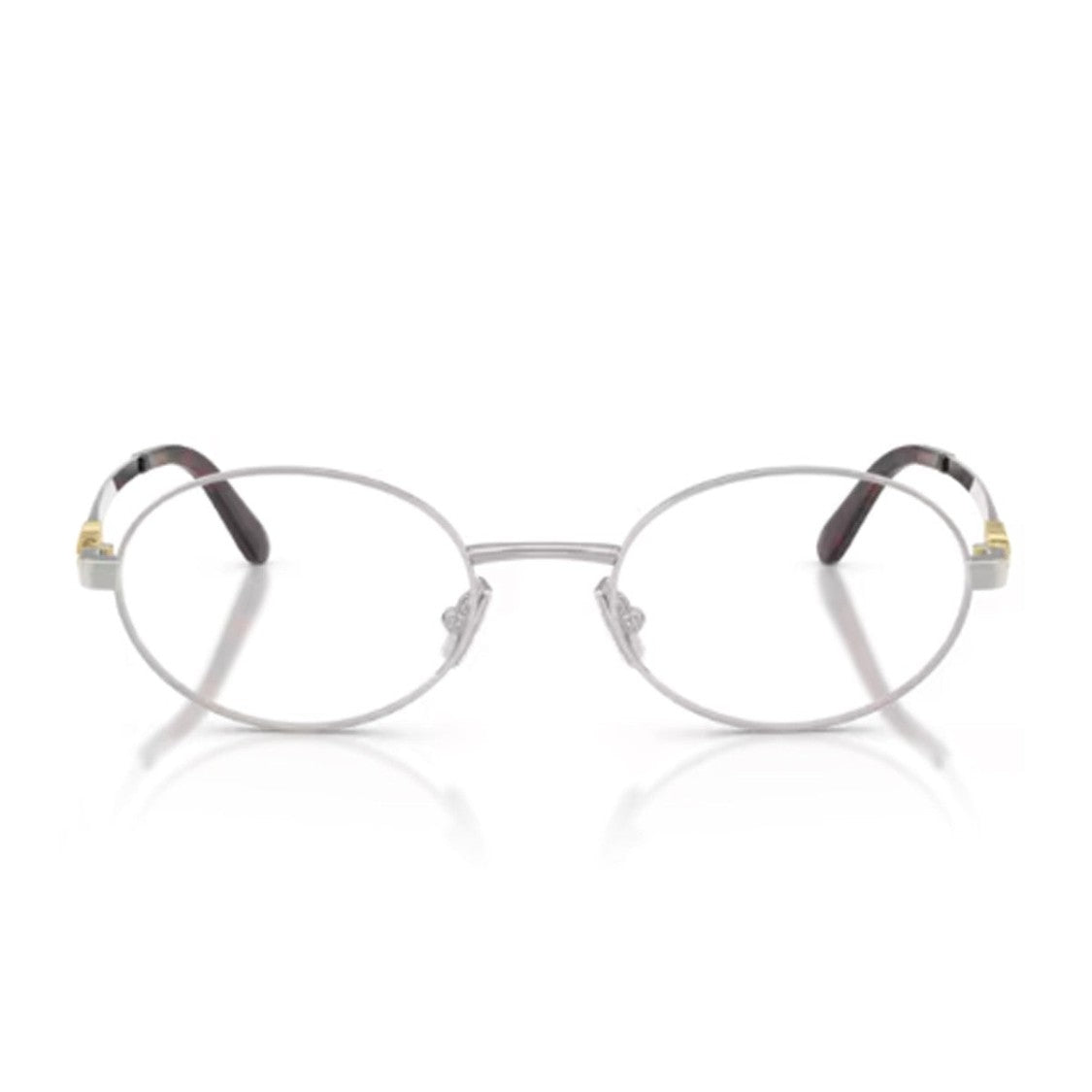 Miu Miu Silver Metal Minimalist Oval Sunglasses