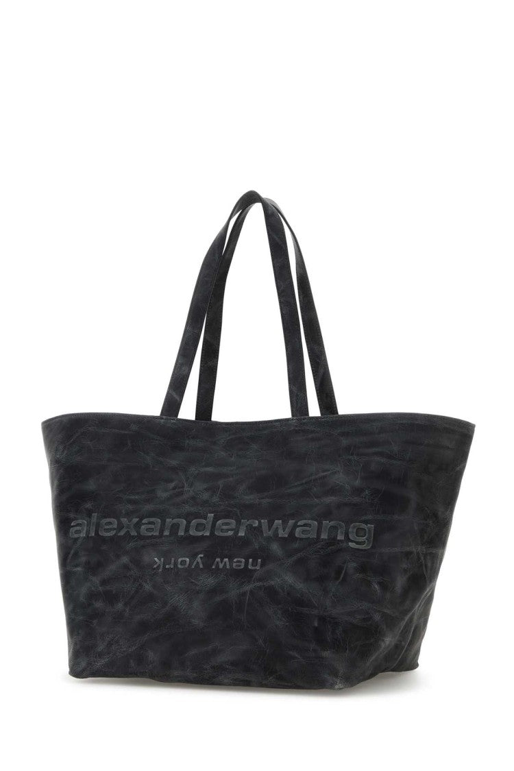 Alexander Wang Dark Grey Leather Small Punch Shopping Bag