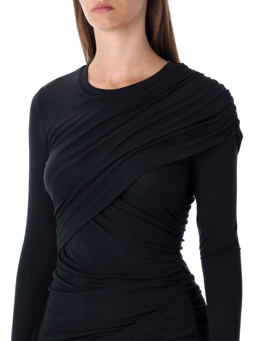Isabel Marant Étoile Denise Fitted Draped Mini Dress