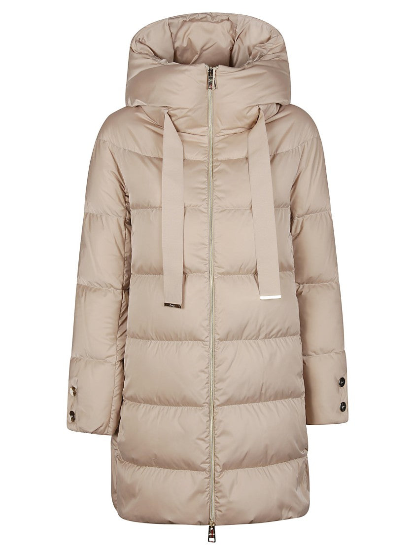 Herno Quilted Down Jacket With Hood And Drawstrings Herno